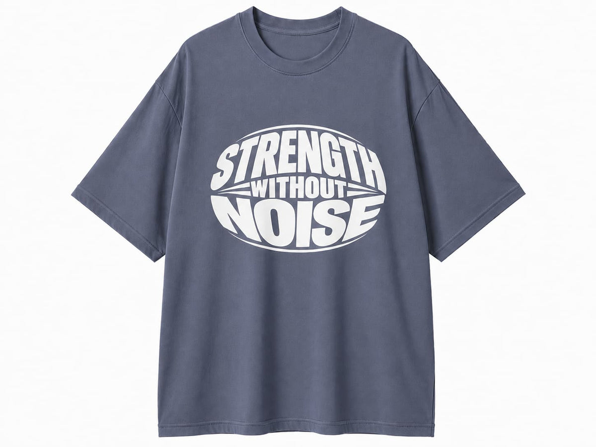 karavirs™ Strength Without Noise — Steel Grey Oversized Tee