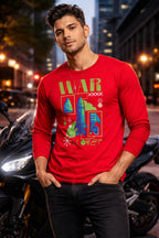 Men's Red Full Sleeve Round Neck T-shirts