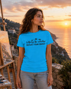 WOMENS SKY BLUE ROUNDNECK T-SHIRT