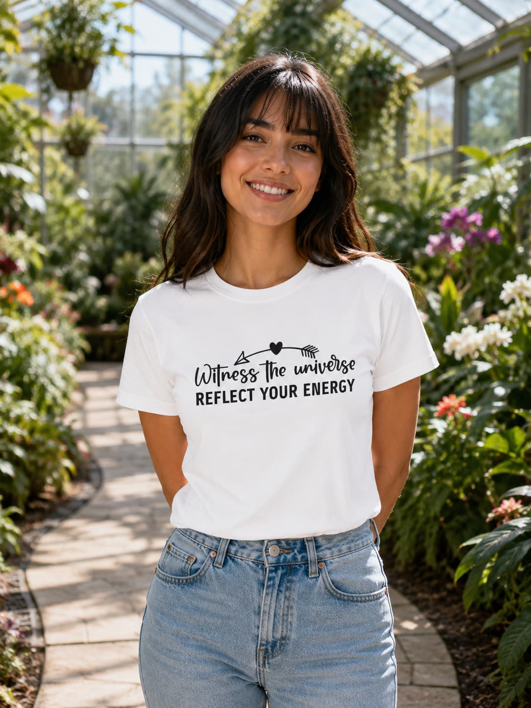 WOMENS WHITE ROUNDNECK T-SHIRT