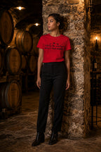 WOMENS RED ROUNDNECK T-SHIRT