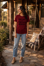 WOMENS MAROON ROUNDNECK T-SHIRT