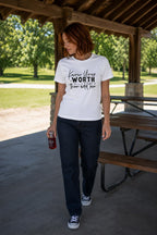WOMENS WHITE ROUNDNECK T-SHIRT