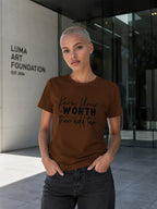WOMENS COFFEE BROWN ROUNDNECK T-SHIRT