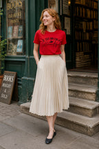 WOMENS RED ROUNDNECK T-SHIRT