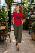 WOMENS RED ROUNDNECK T-SHIRT