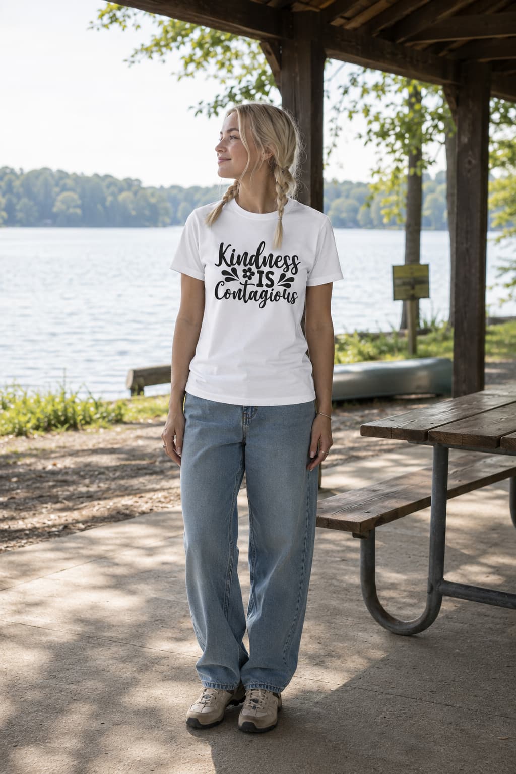 Karavirs® Contagious White graphic tee for women India