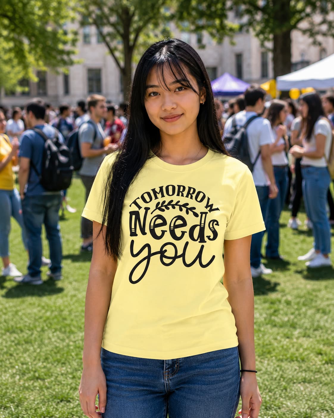 WOMENS BUTTER YELLOW ROUNDNECK T-SHIRT