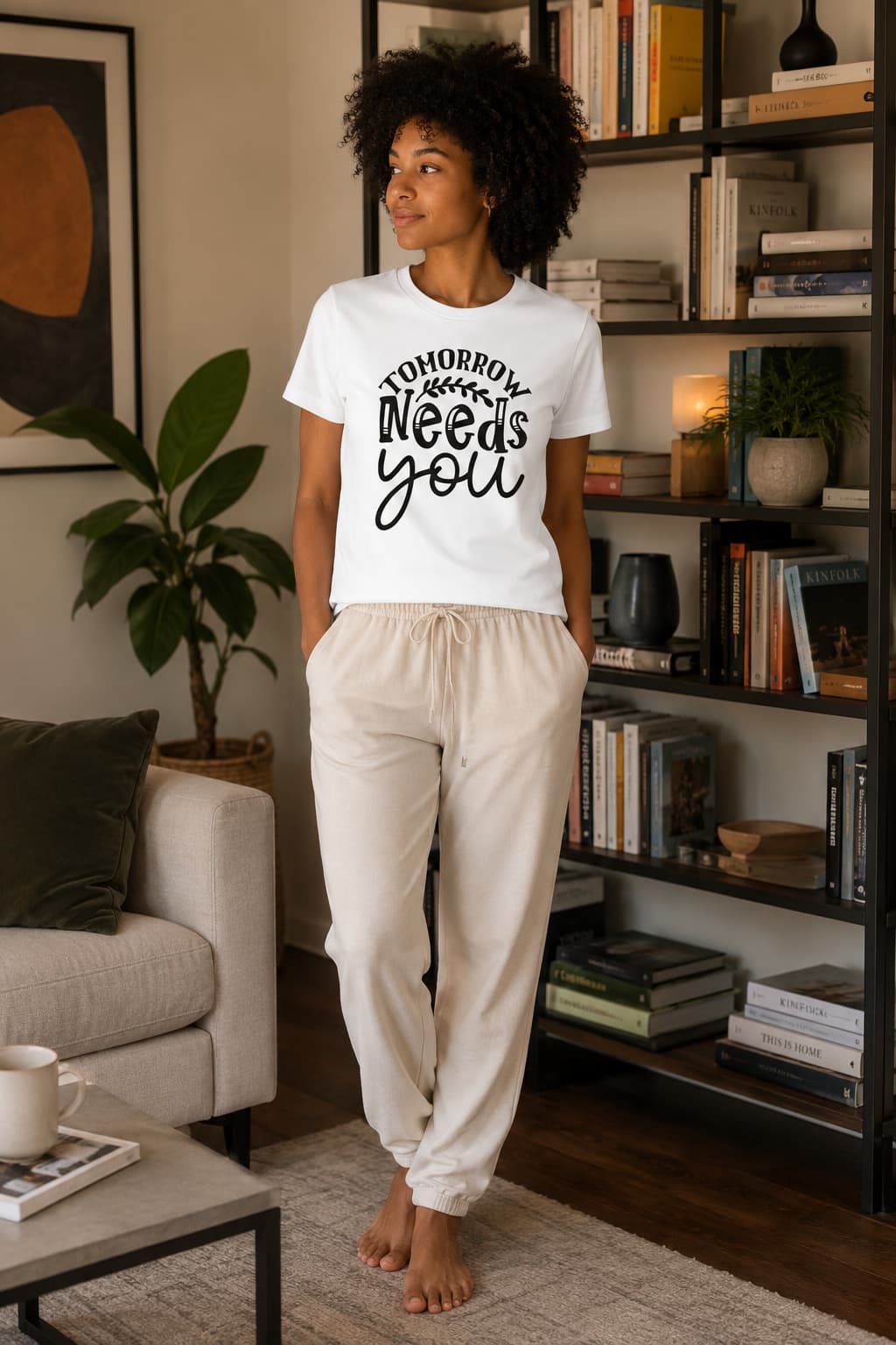 WOMENS WHITE ROUNDNECK T-SHIRT