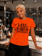 WOMENS ORANGE ROUNDNECK T-SHIRT
