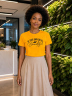 WOMENS GOLDEN YELLOW ROUNDNECK T-SHIRT