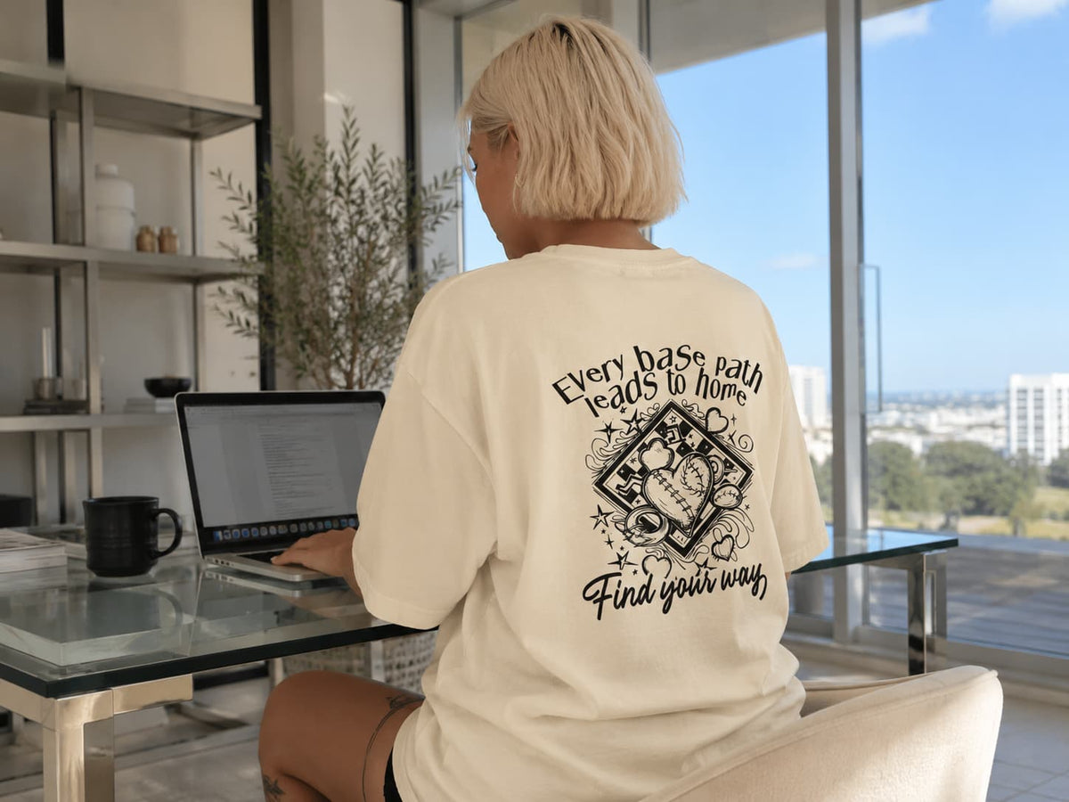 WOMENS OFF WHITE OVERSIZED ROUNDNECK T-SHIRT