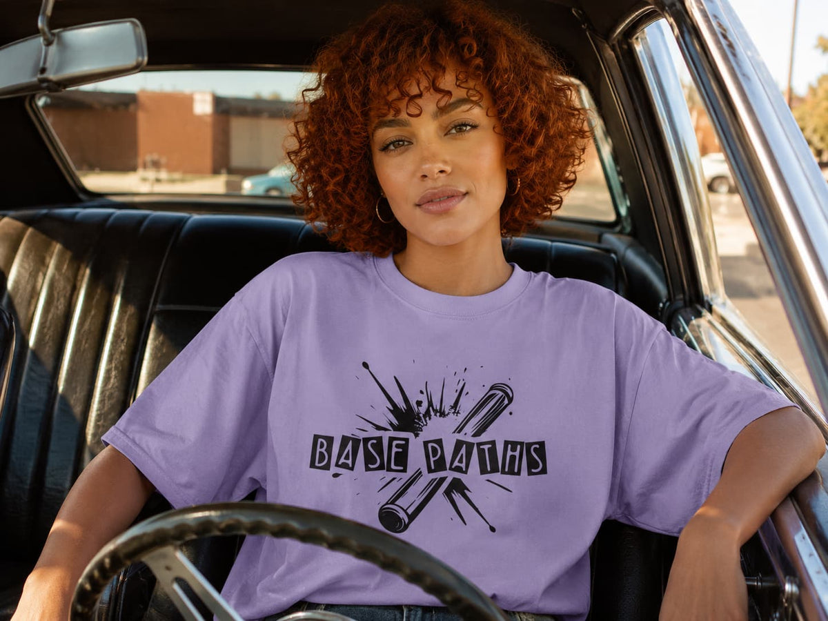 WOMENS IRIS LAVENDER OVERSIZED ROUNDNECK T-SHIRT