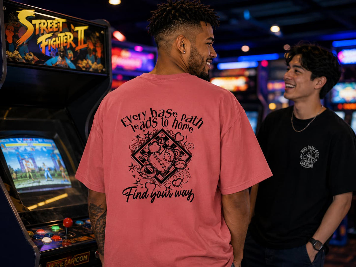 MENS DUSTY ROSE OVERSIZED ROUNDNECK T-SHIRT