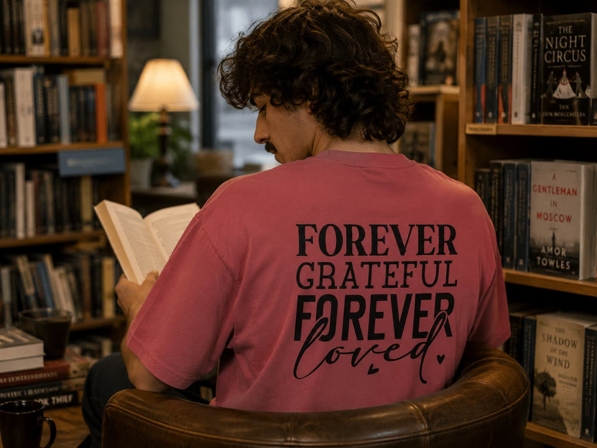 MENS DUSTY ROSE OVERSIZED ROUNDNECK T-SHIRT