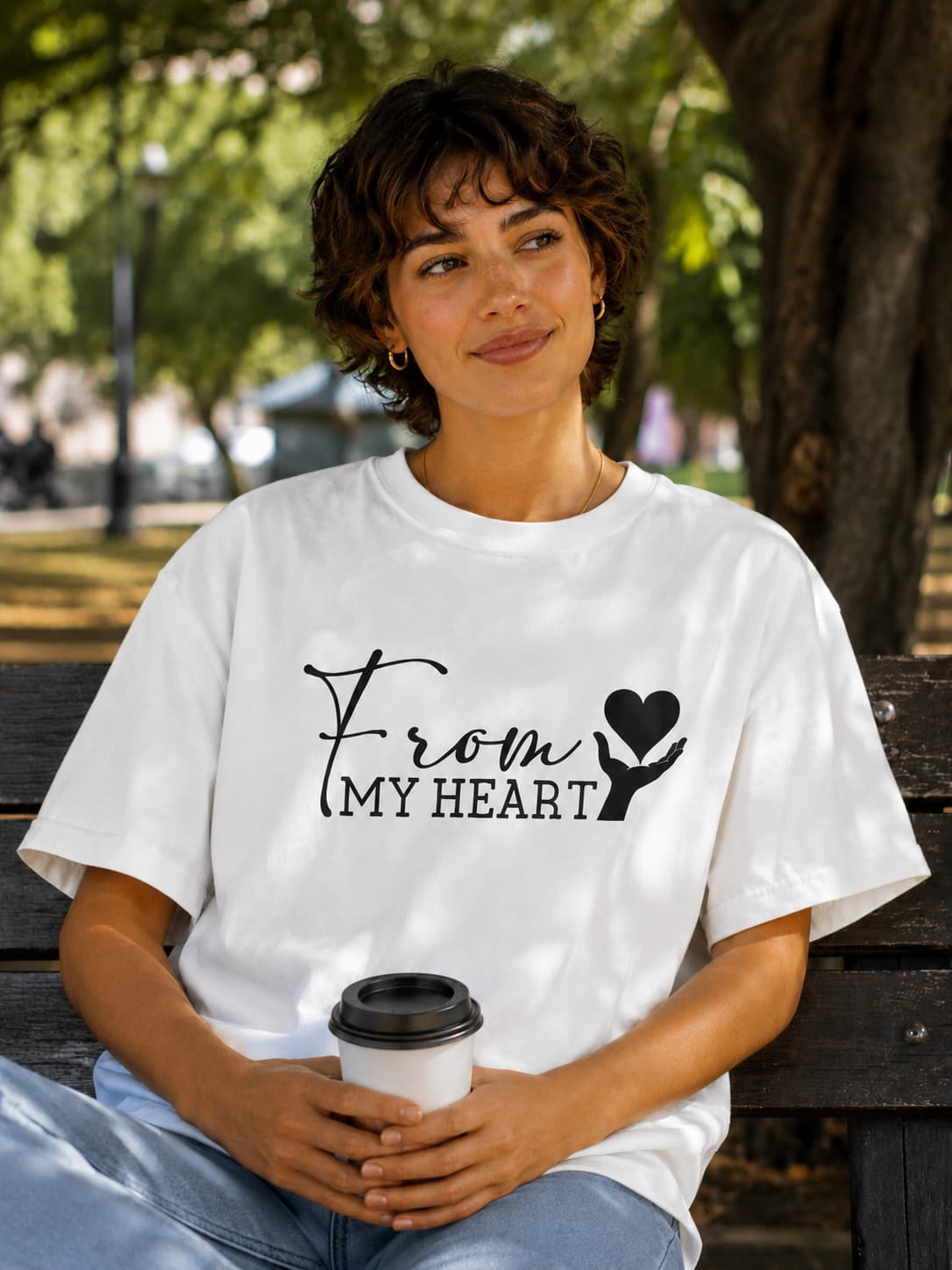 WOMENS WHITE OVERSIZED ROUNDNECK T-SHIRT