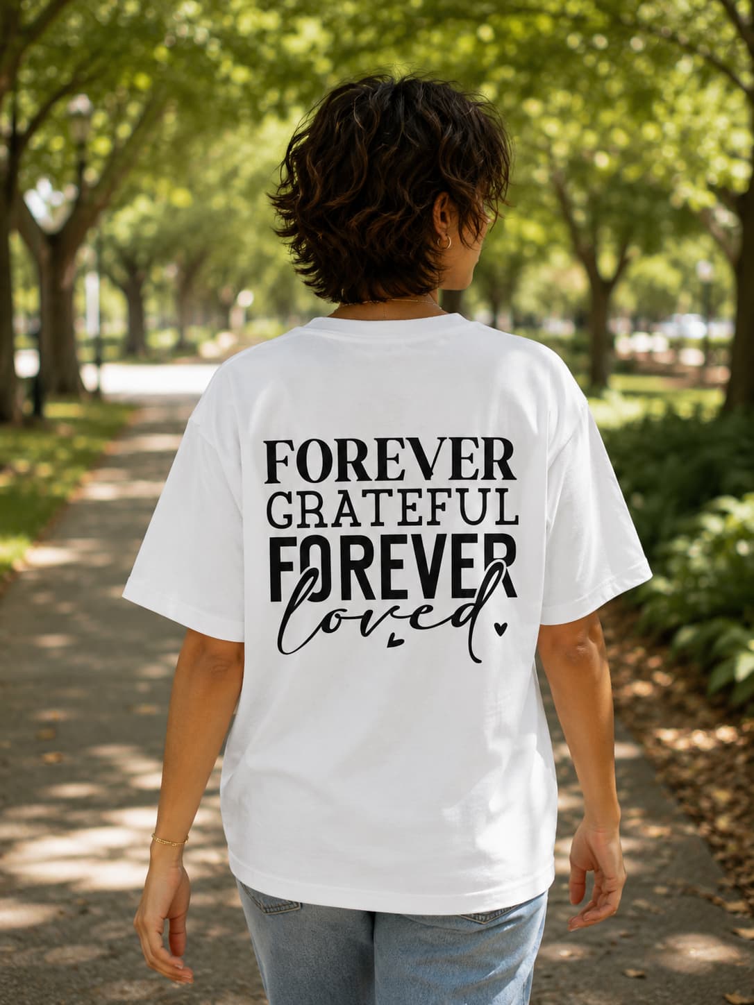 WOMENS WHITE OVERSIZED ROUNDNECK T-SHIRT