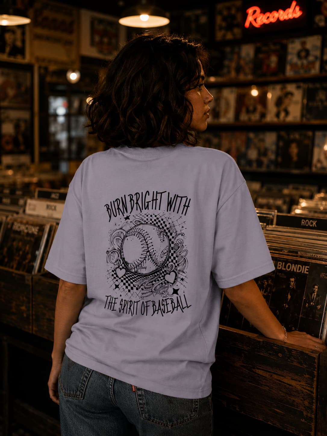 WOMENS SILVER FROST OVERSIZED ROUNDNECK T-SHIRT