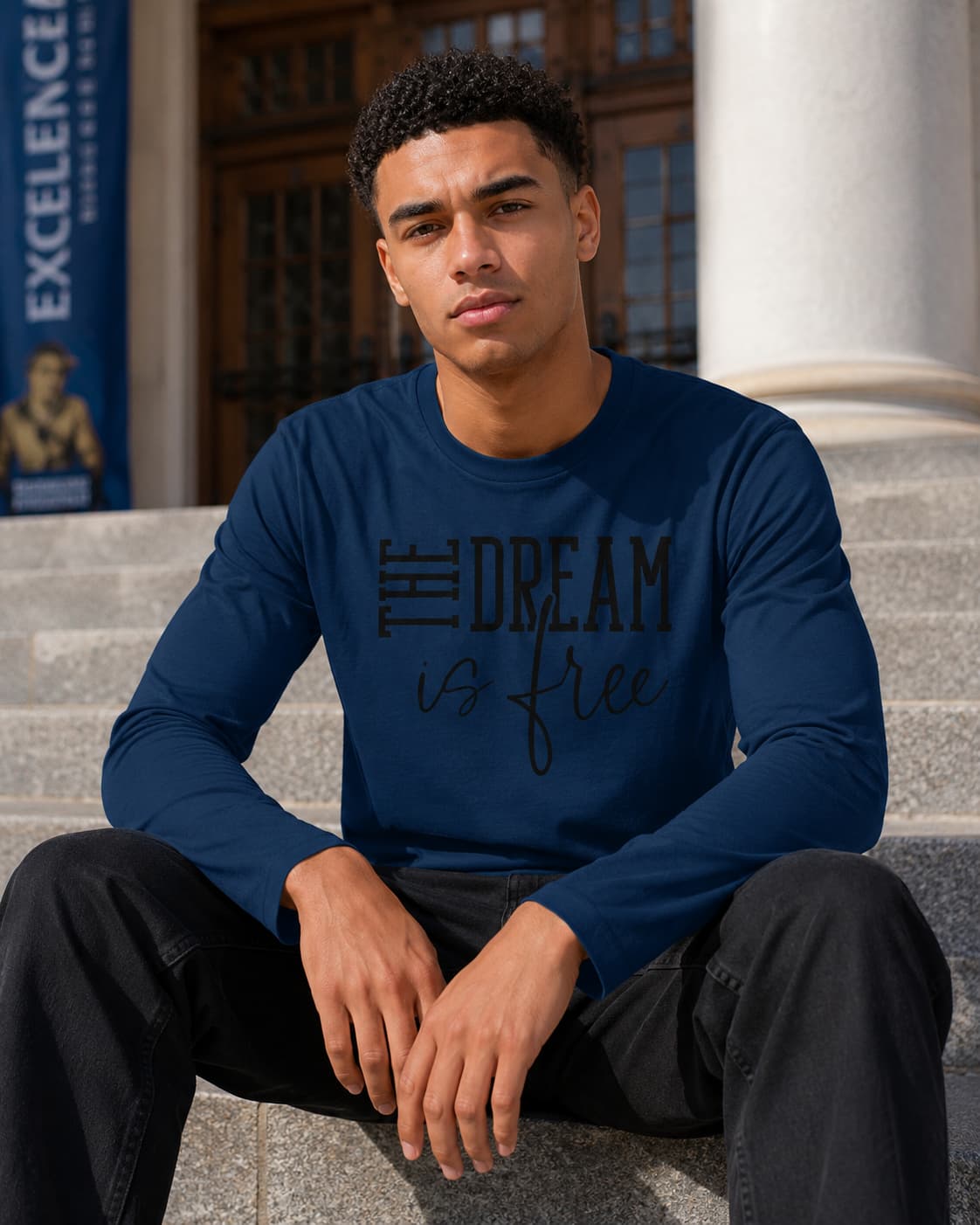 MENS NAVY BLUE ROUNDECK FULL SLEEVE