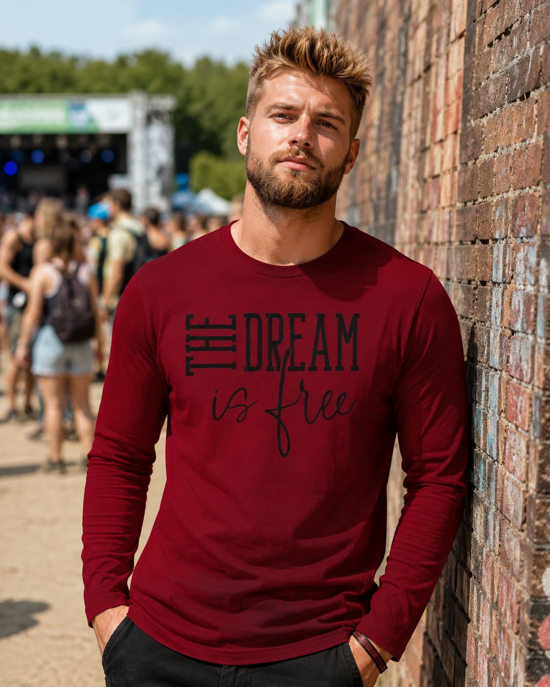 MENS MAROON ROUNDECK FULL SLEEVE
