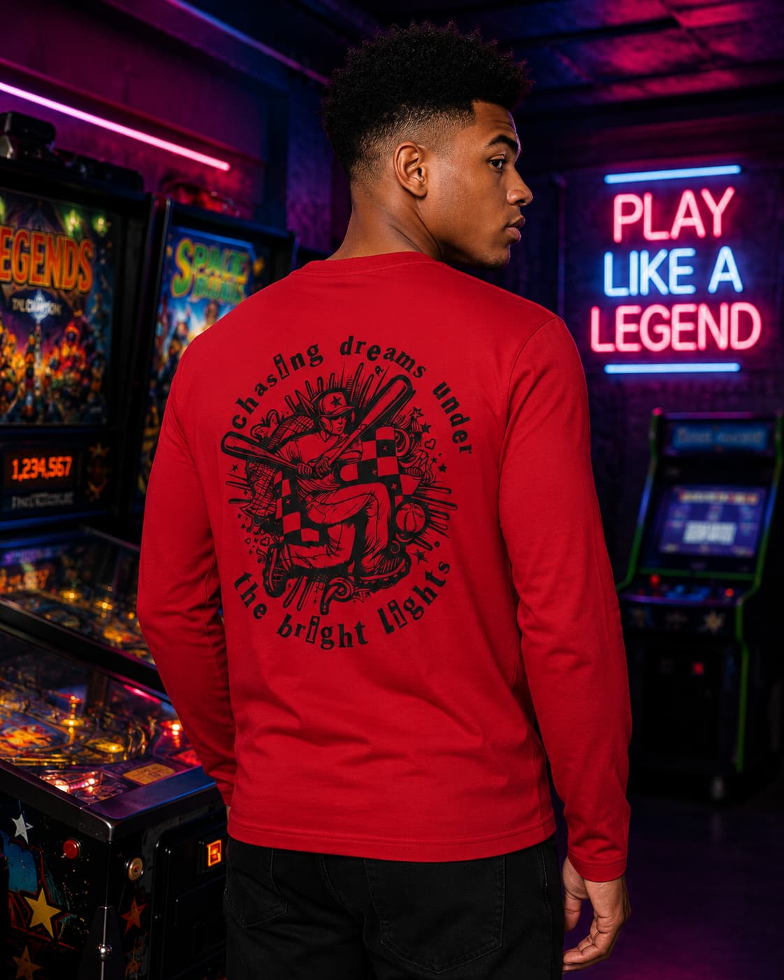 MENS RED ROUNDECK FULL SLEEVE