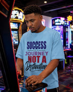 MENS BABY BLUE OVERSIZED ROUNDNECK T-SHIRT