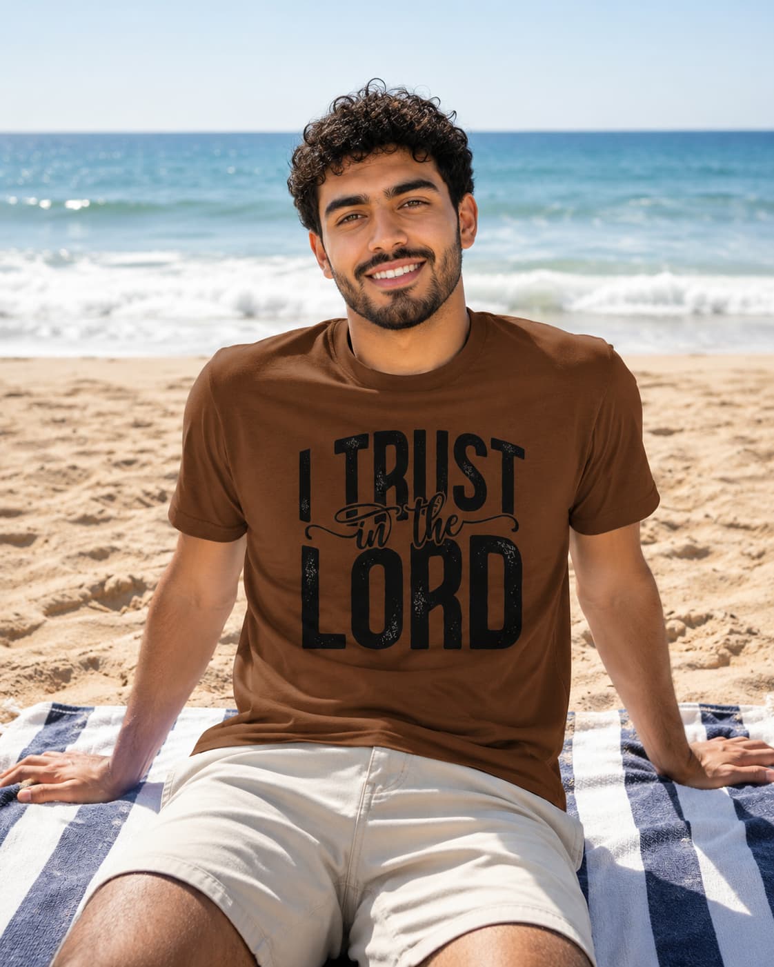 MENS COFFEE BROWN ROUNDNECK T-SHIRT