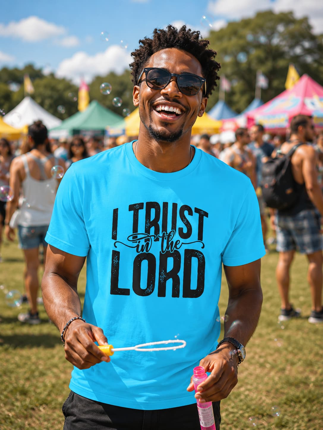 MENS SKY BLUE ROUNDNECK T-SHIRT