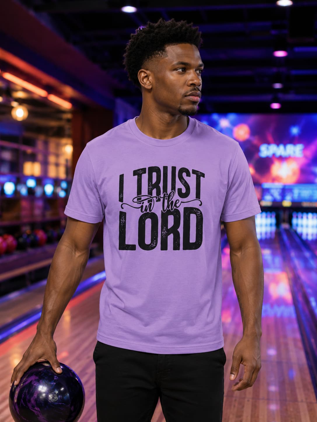 MENS IRIS LAVENDER ROUNDNECK T-SHIRT