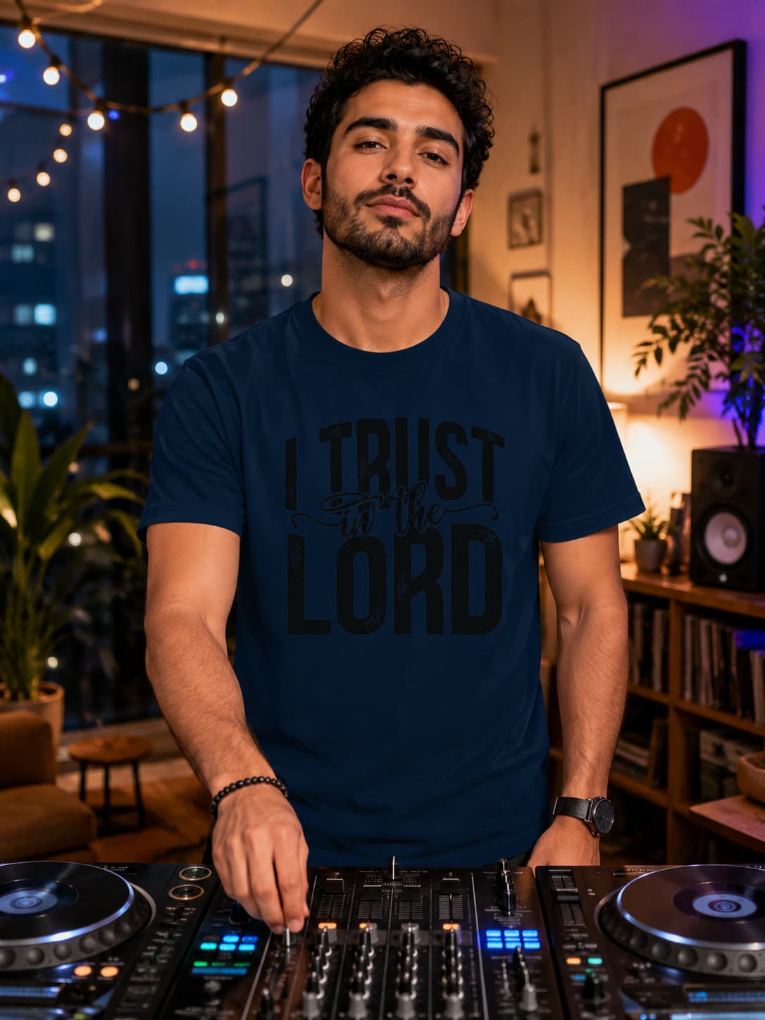 MENS NAVY BLUE ROUNDNECK T-SHIRT