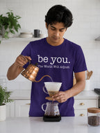 MENS PURPLE ROUNDNECK T-SHIRT