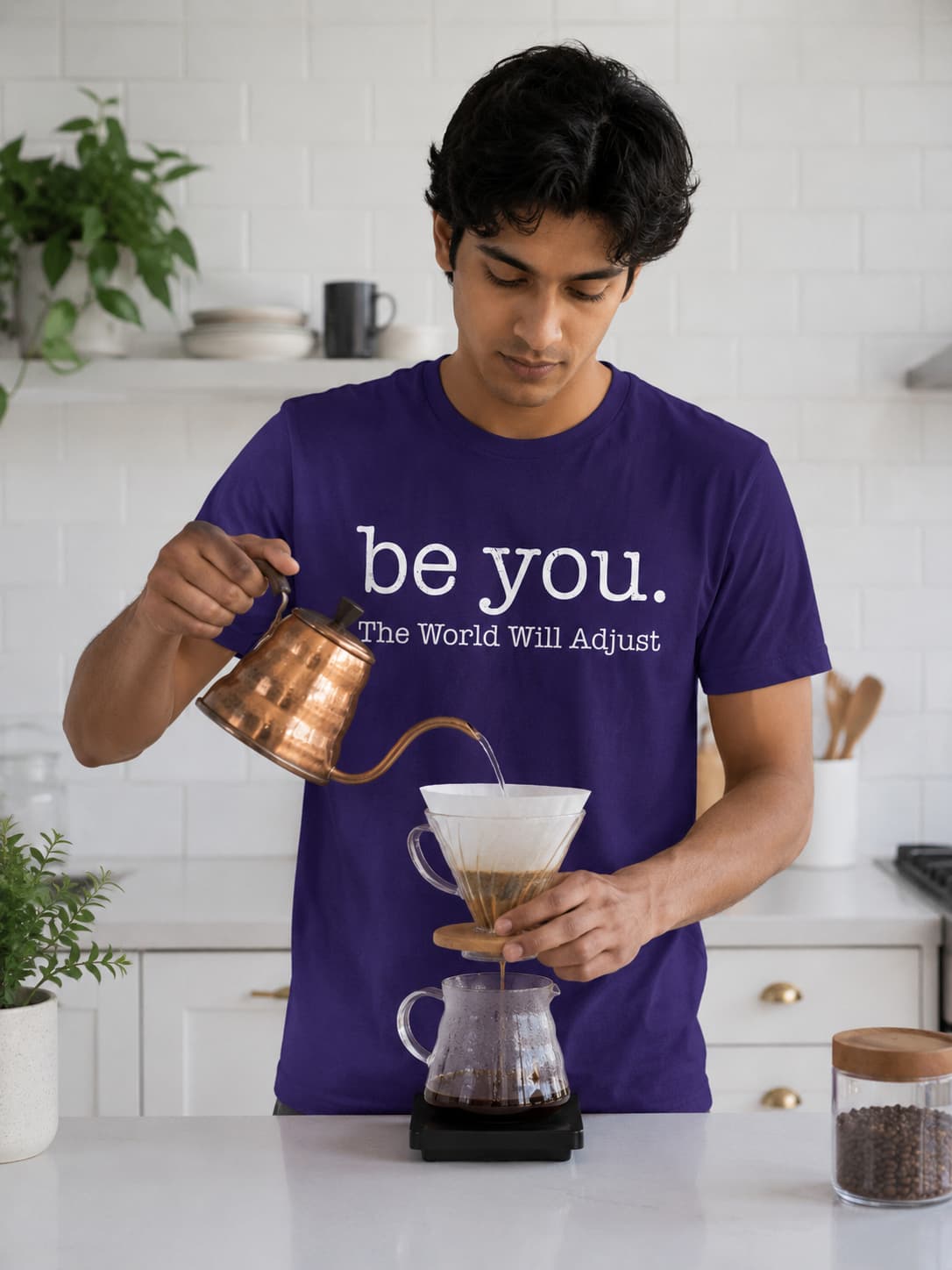 MENS PURPLE ROUNDNECK T-SHIRT