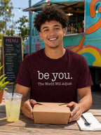 MENS BURGUNDY ROUNDNECK T-SHIRT