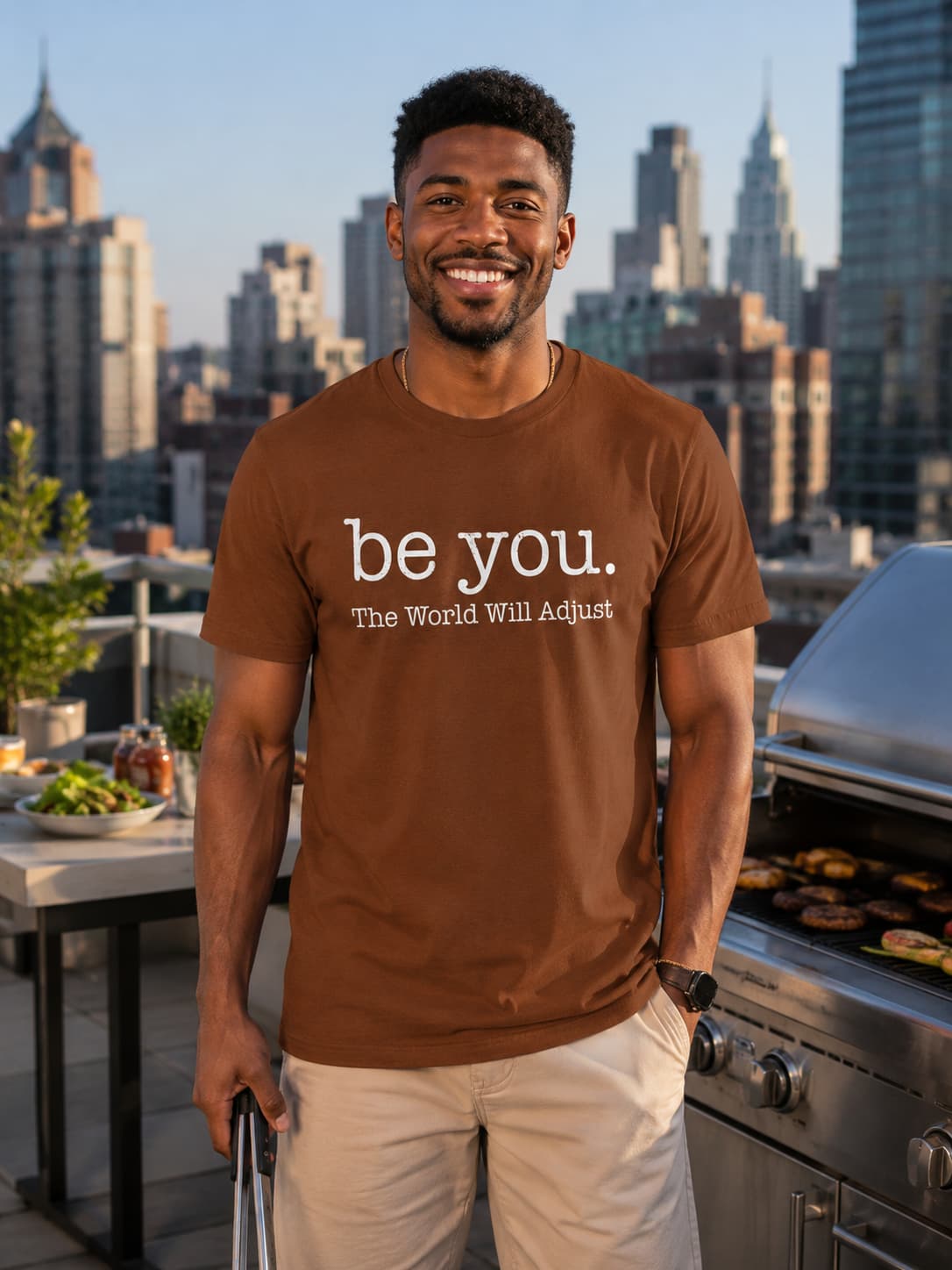 MENS CHOCOLATE BROWN ROUNDNECK T-SHIRT