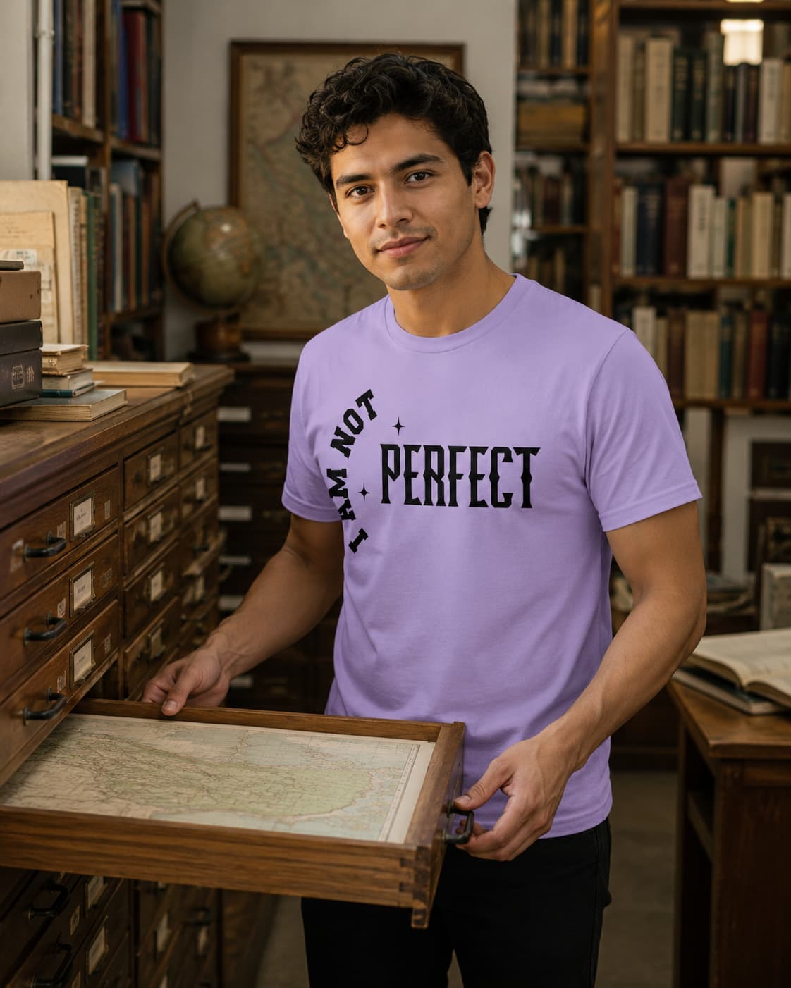 MENS IRIS LAVENDER ROUNDNECK T-SHIRT