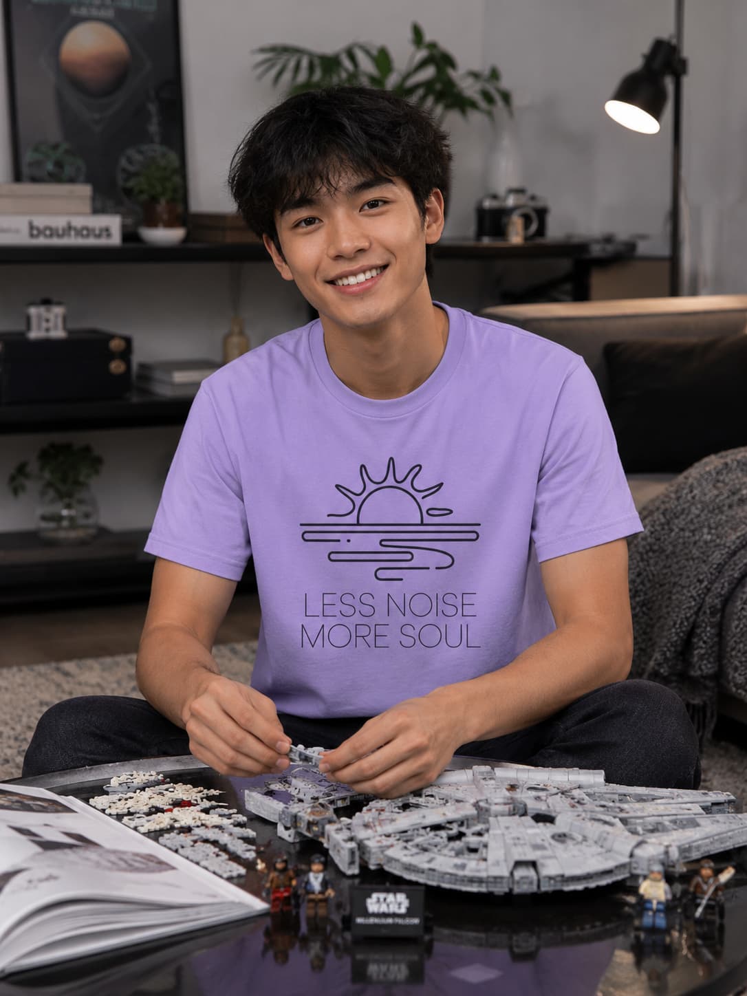 MENS IRIS LAVENDER ROUNDNECK T-SHIRT