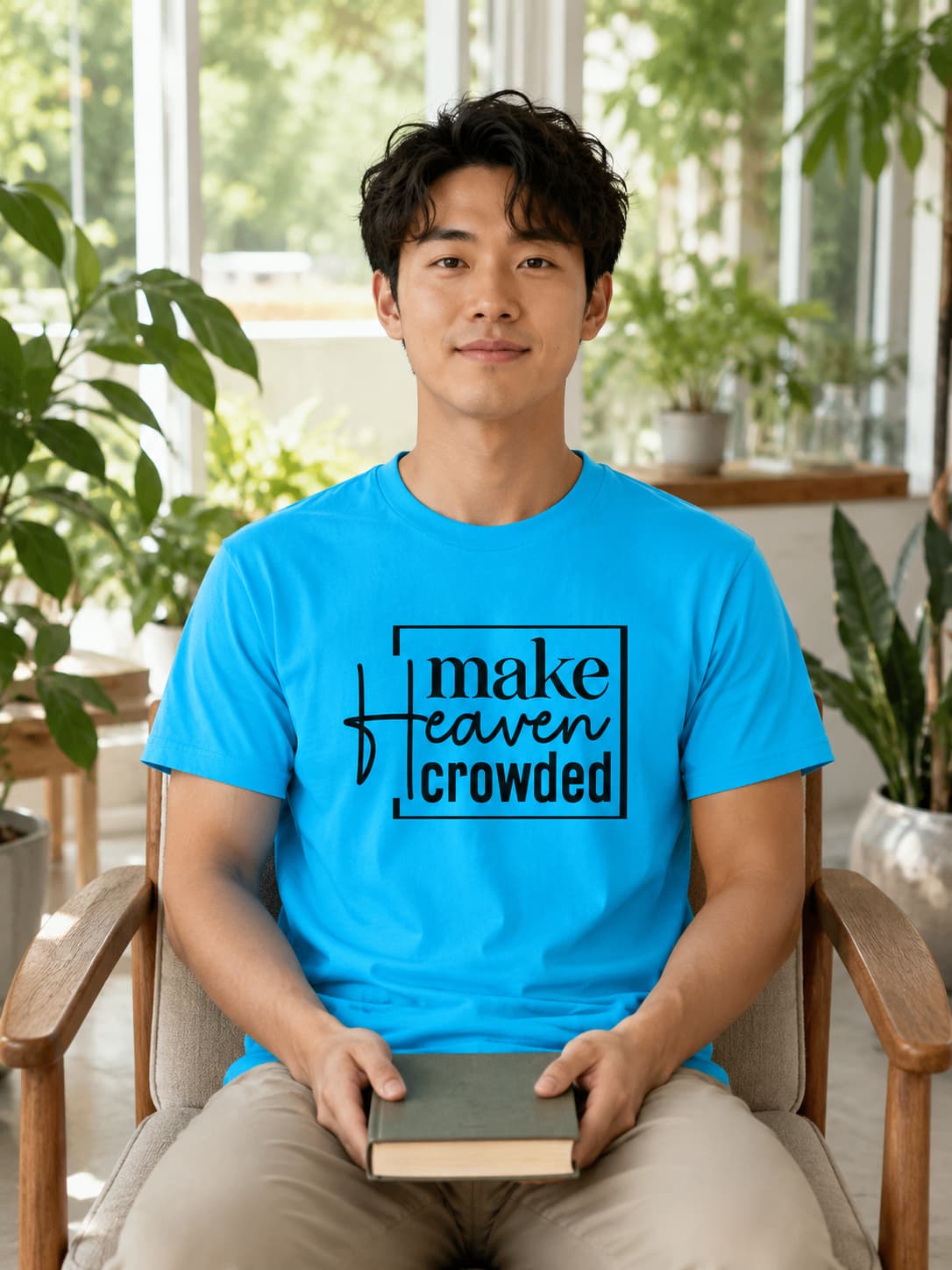 MENS SKY BLUE RUNDNECK T-SHIRT