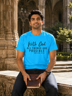 MENS SKY BLUE ROUNDNECK T-SHIRT 