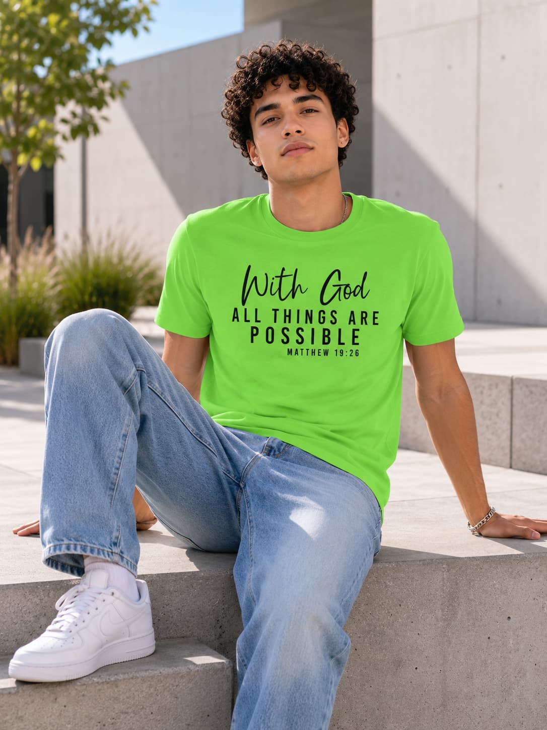 MENS LIRIL GREEN ROUNDNECK T-SHIRT 