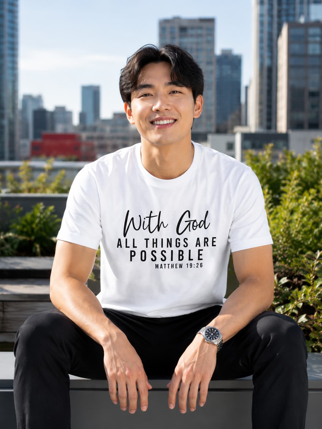 MENS WHITE ROUNDNECK T-SHIRT 
