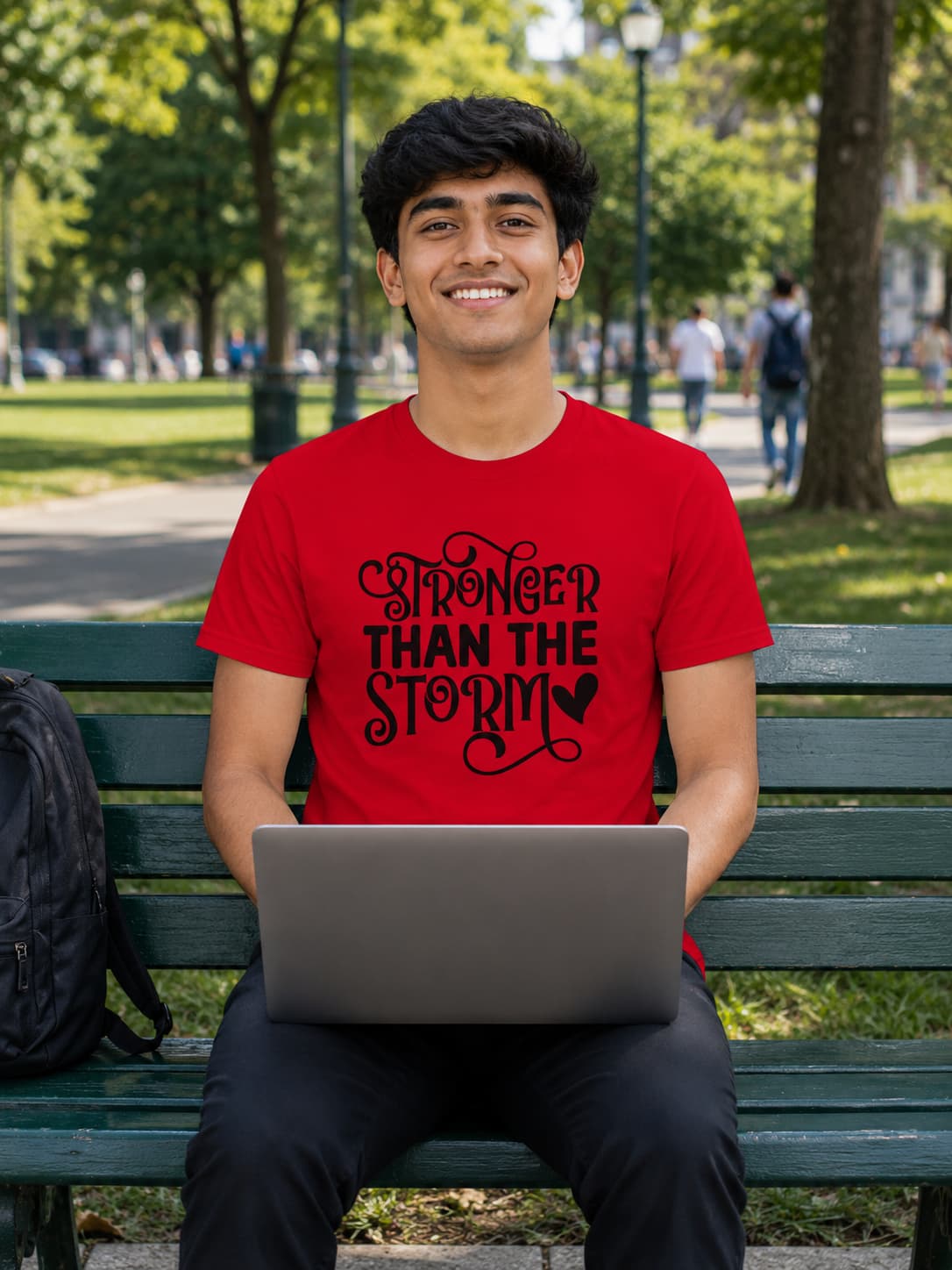 MENS RED ROUNDNECK T-SHIRT 