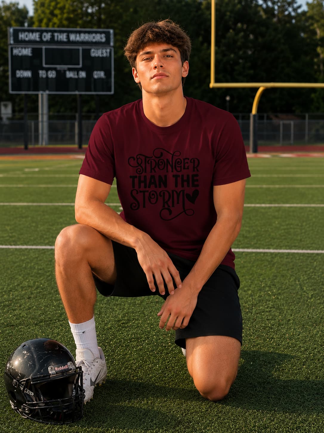 MENS BURGUNDY ROUNDNECK T-SHIRT 