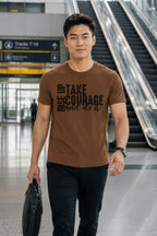 MENS CHOCOLATE BROWN ROUNDNECK T-SHIRT 