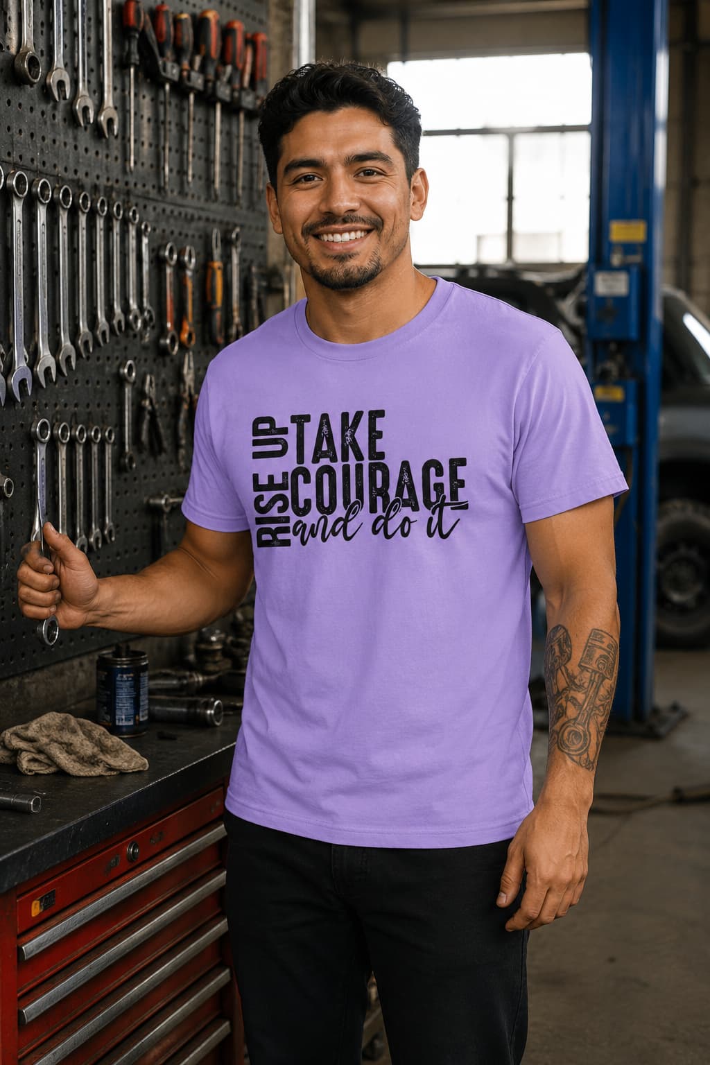 MENS IRIS LAVENDER ROUNDNECK T-SHIRT 
