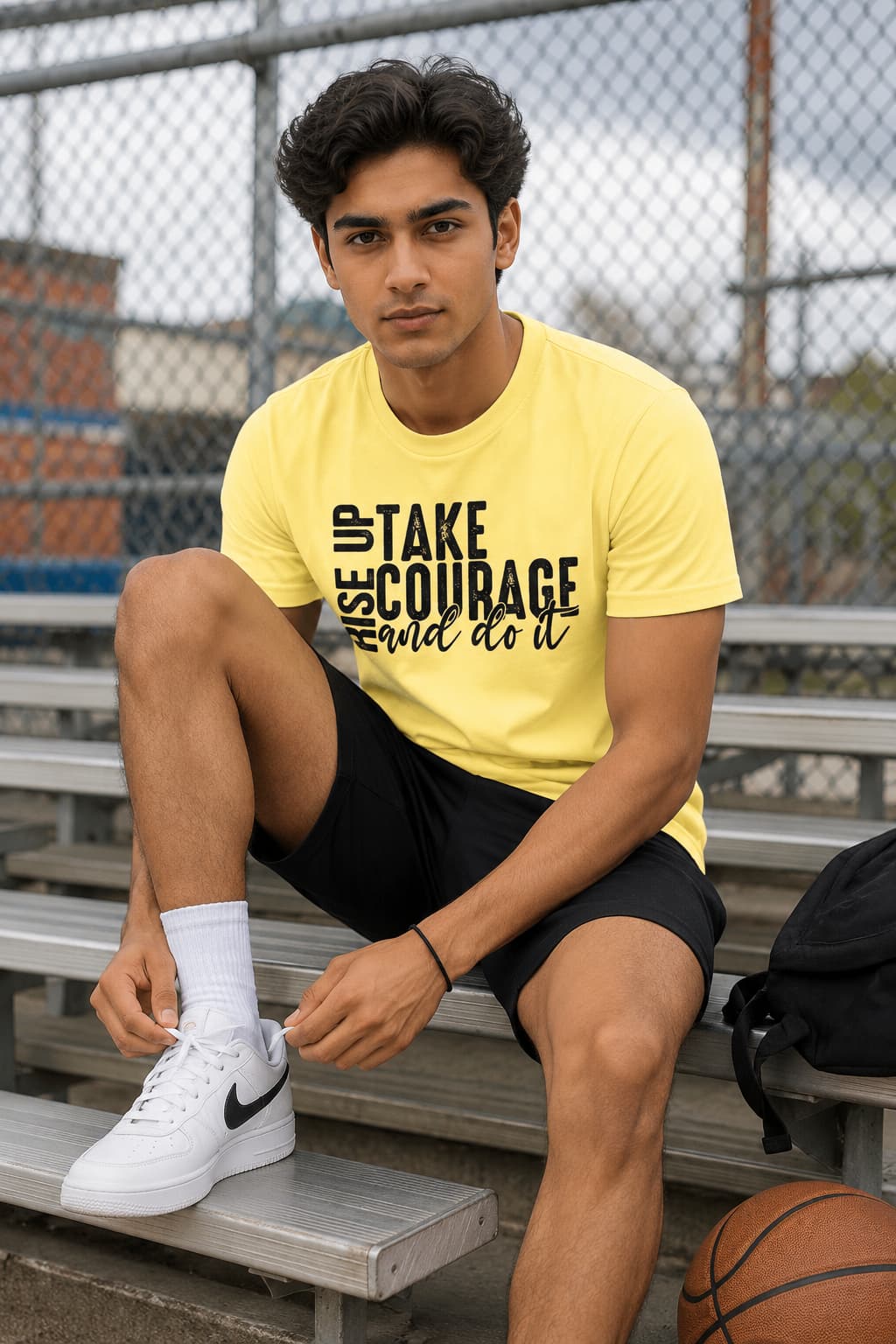 MENS BUTTER YELLOW ROUNDNECK T-SHIRT 