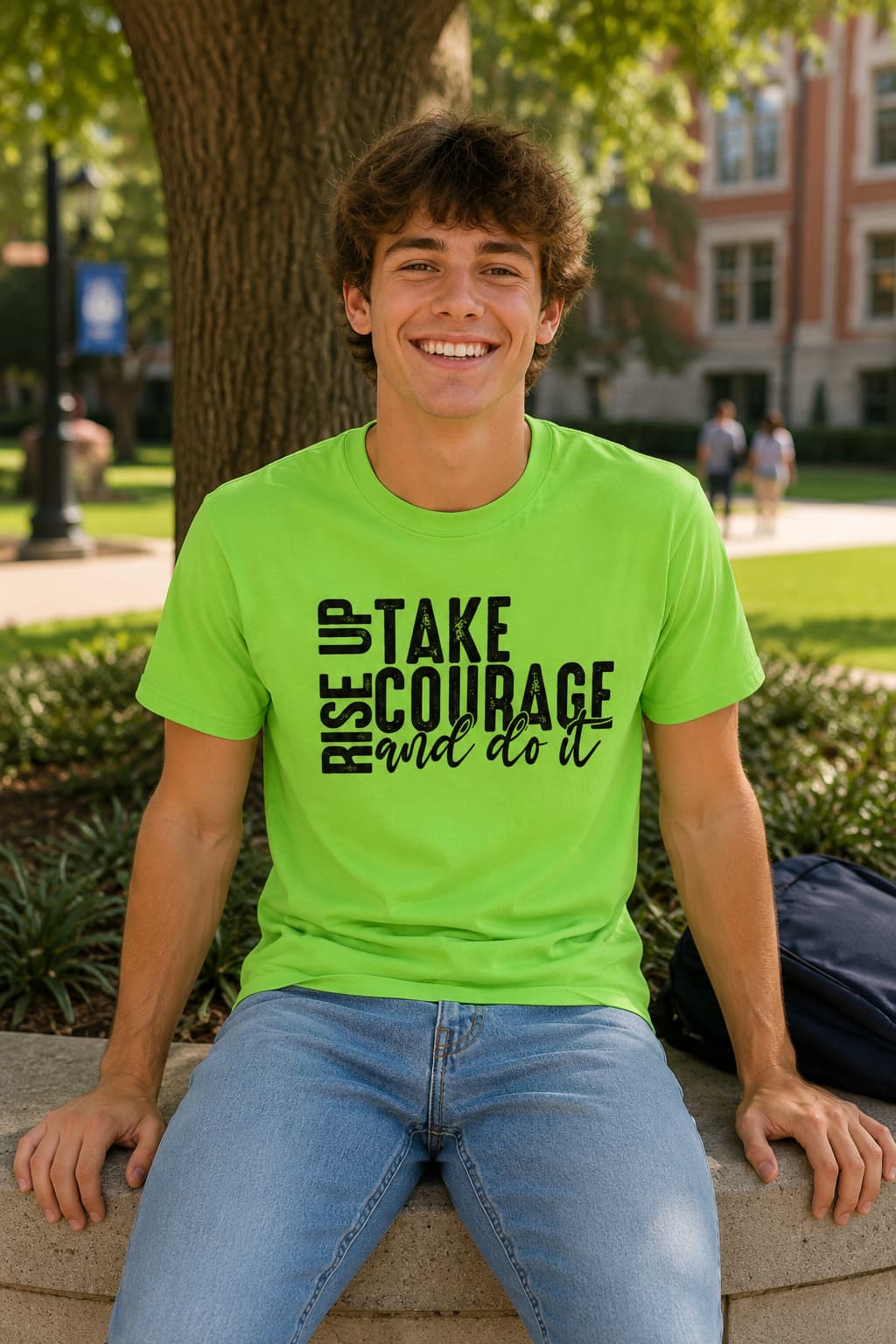 MENS LIRIL GREEN ROUNDNECK T-SHIRT 