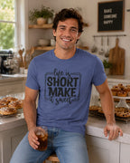 MENS SMOKE BLUE ROUNDNECK T-SHIRT 