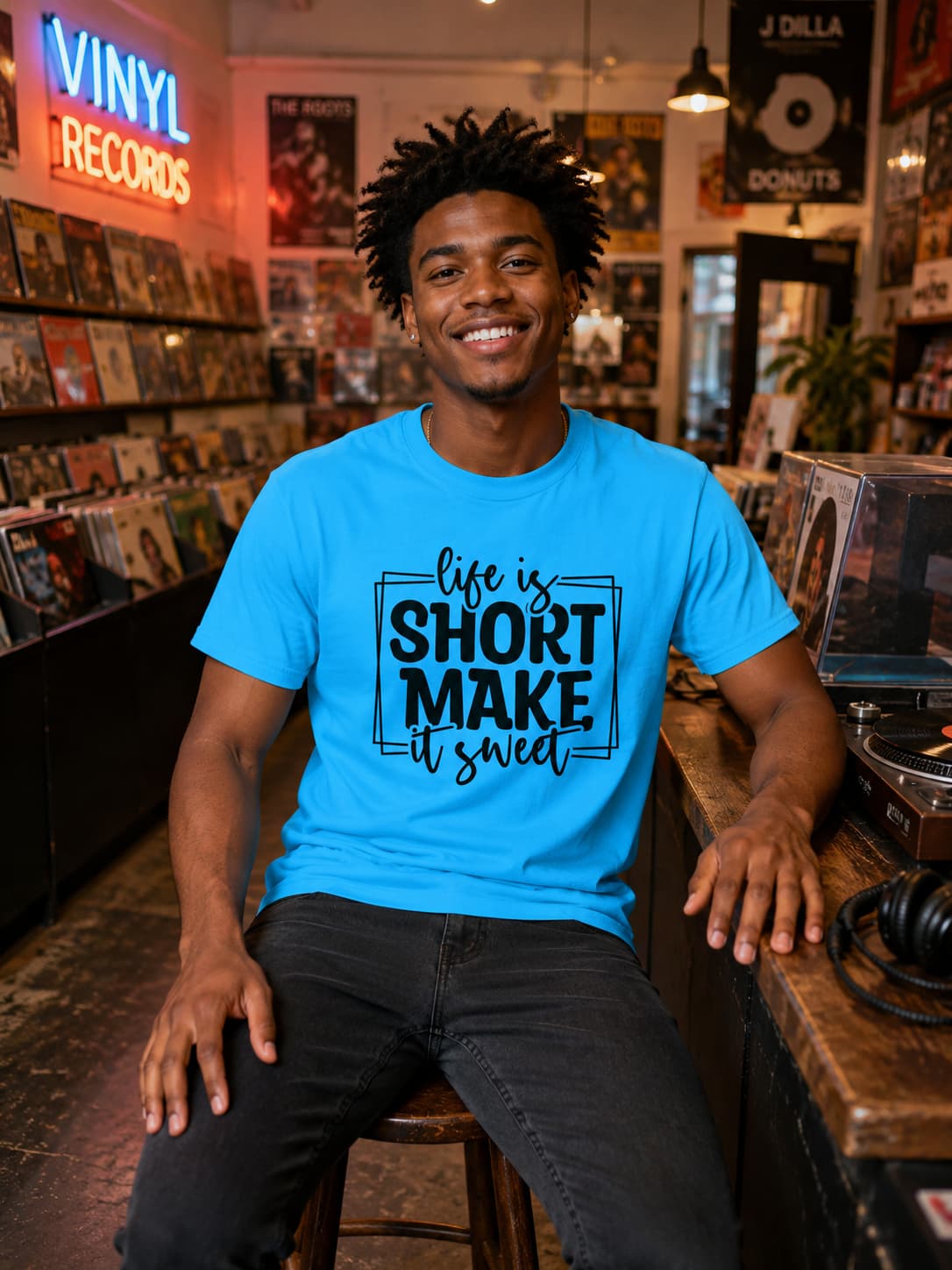 MENS SKY BLUE ROUNDNECK T-SHIRT 
