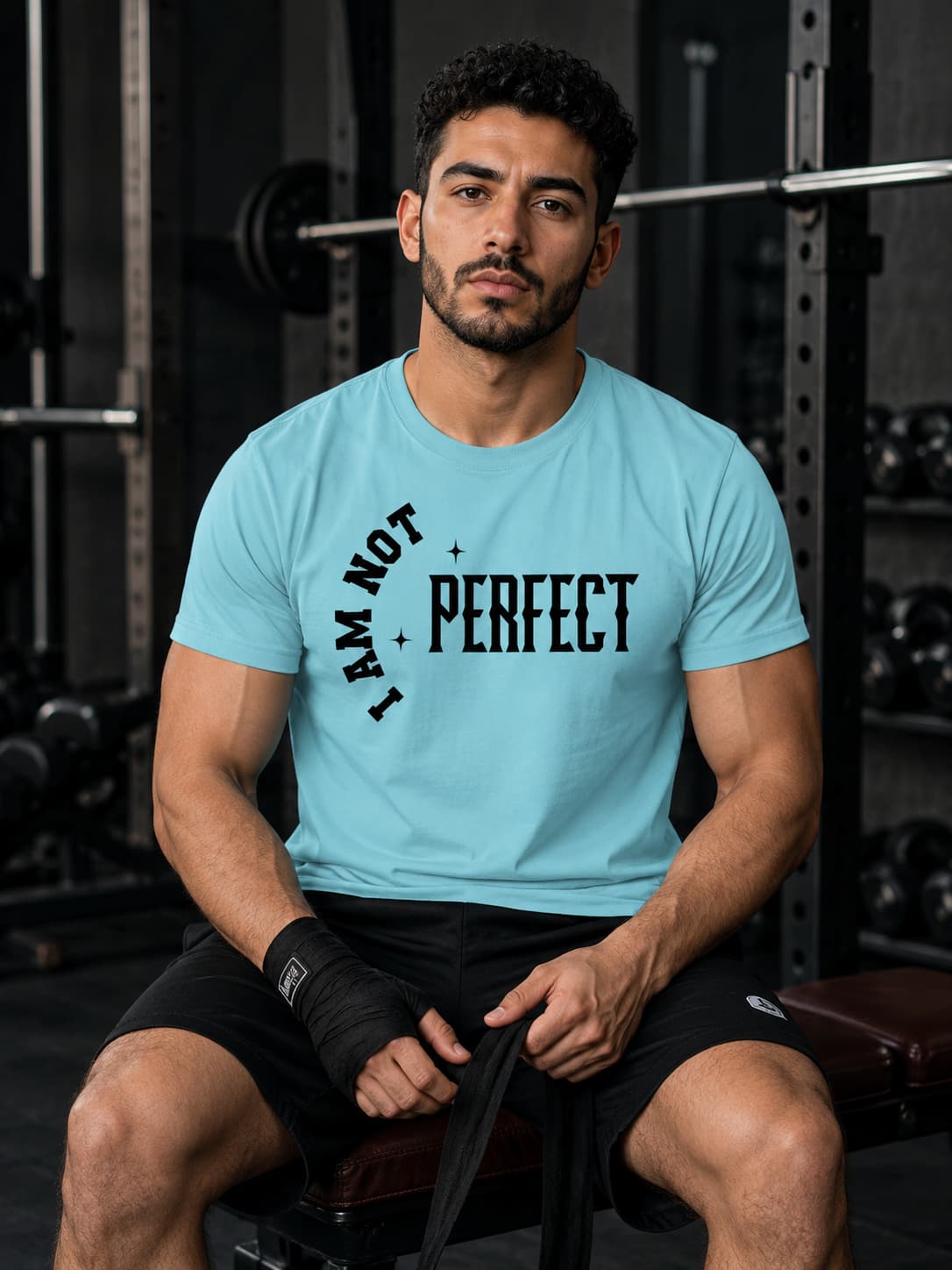 MENS SURF BLUE ROUNDNECK T-SHIRT