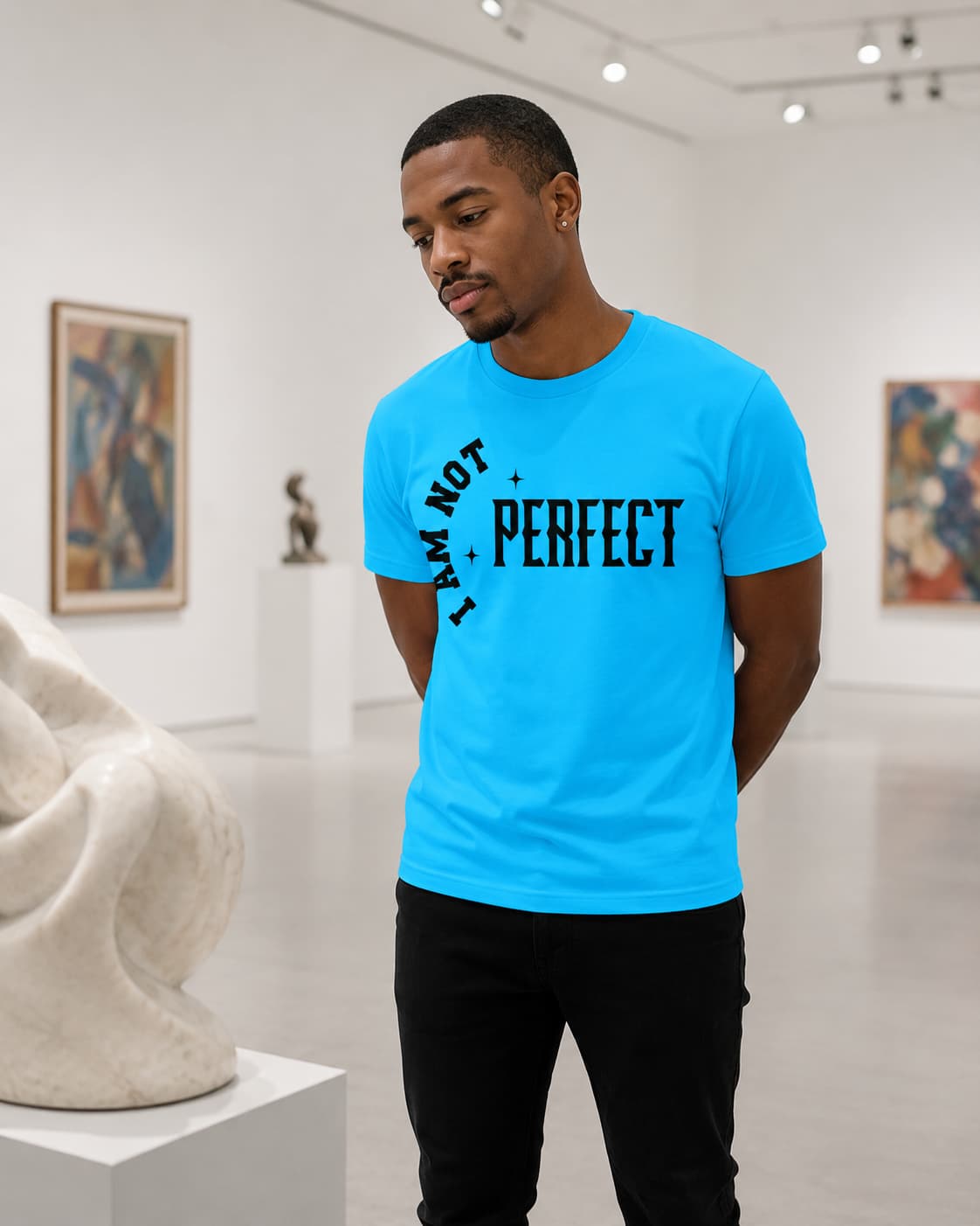 MENS SKY BLUE ROUNDNECK T-SHIRT